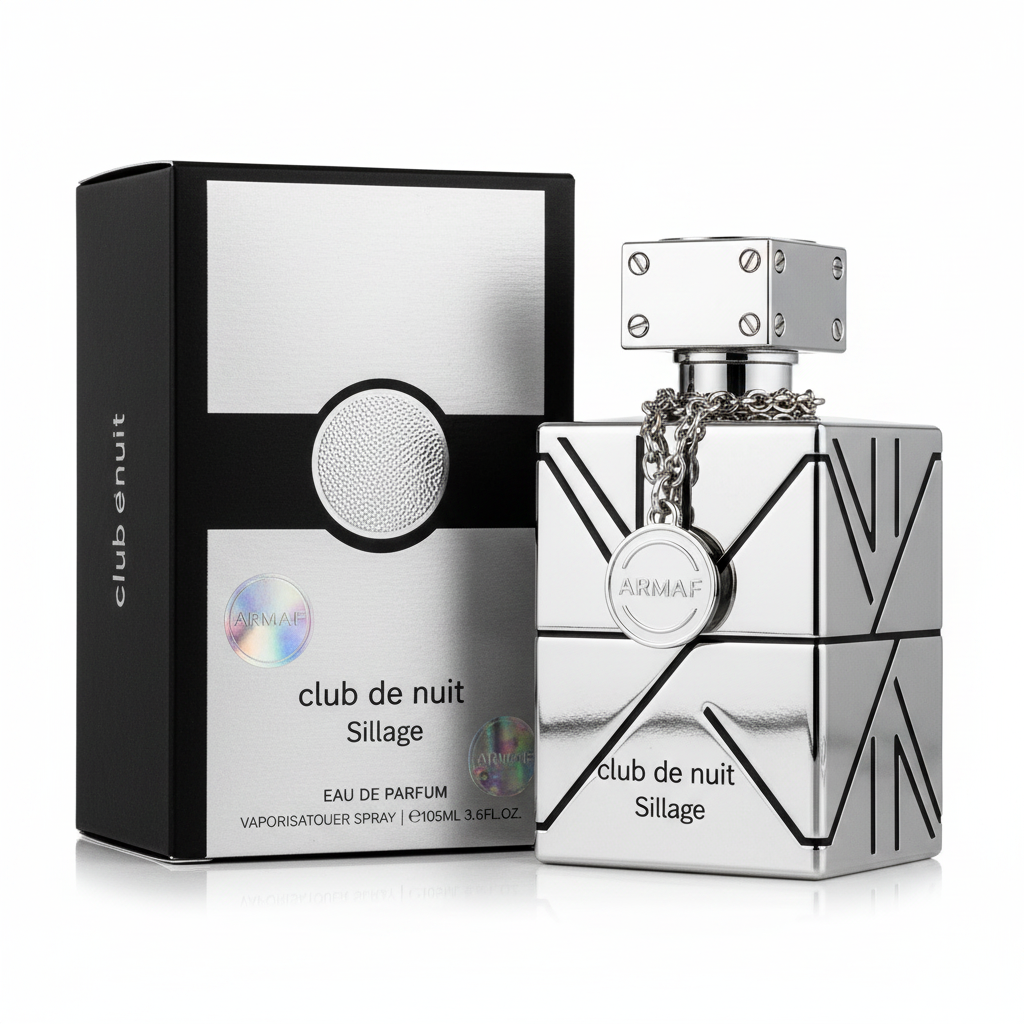 Armaf Club de Nuit Sillage perfume bottle and packaging on a white background