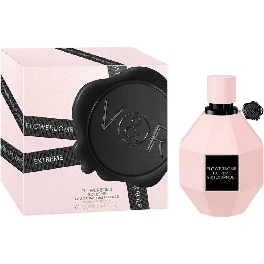 Viktor & Rolf Flowerbomb Extreme perfume bottle and packaging on a white background