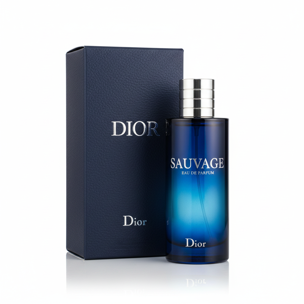 Dior Sauvage Eau de Parfum 100ml spray bottle with luxury Dior box packaging
