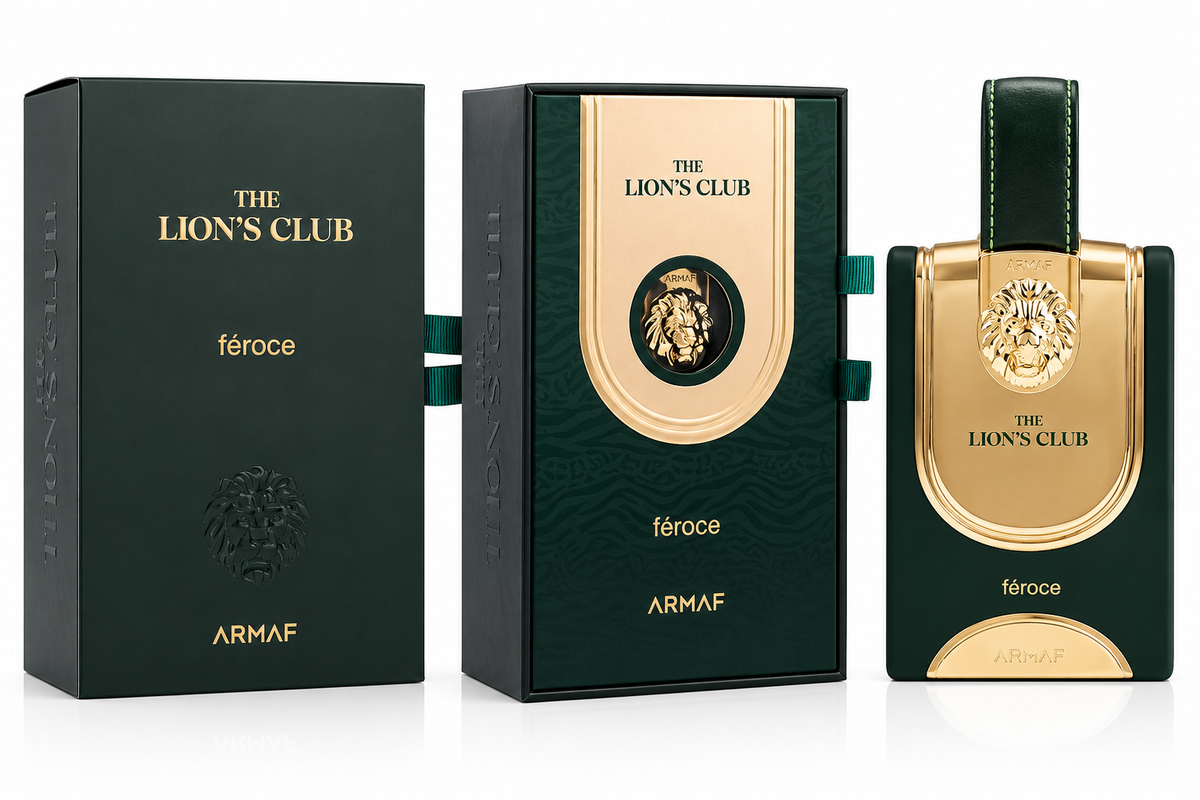 ARMAF The Lion's Club féroce perfume packaging on a white background