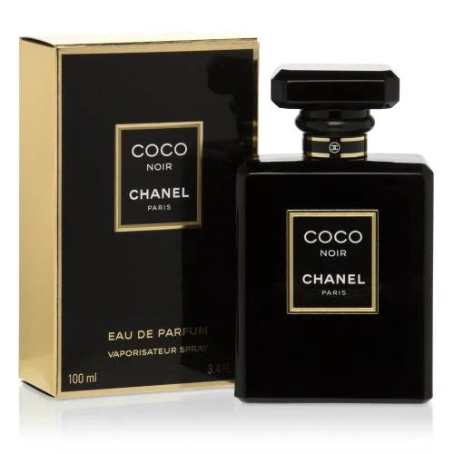 Chanel Coco Noir perfume bottle and packaging on a white background