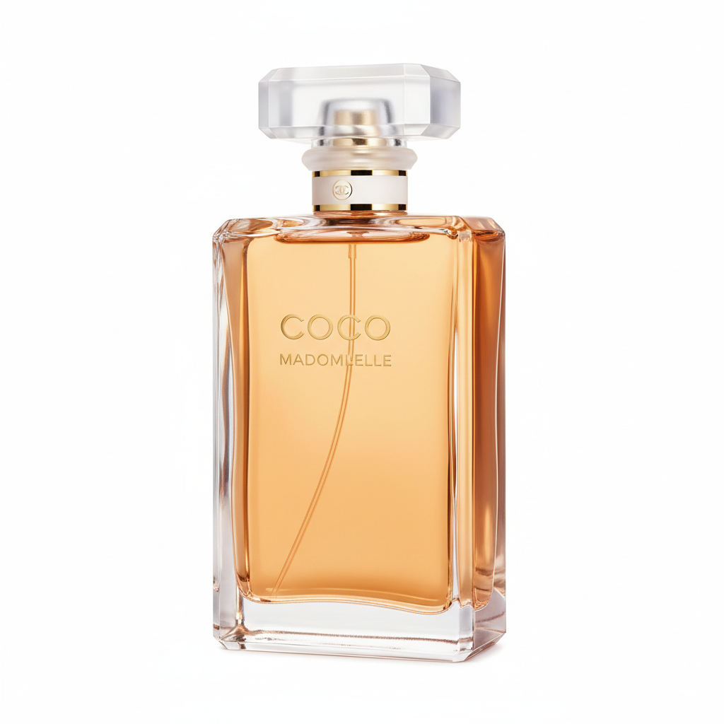 CHANEL Coco Mademoiselle Eau de Parfum 3.4 oz bottle on white background