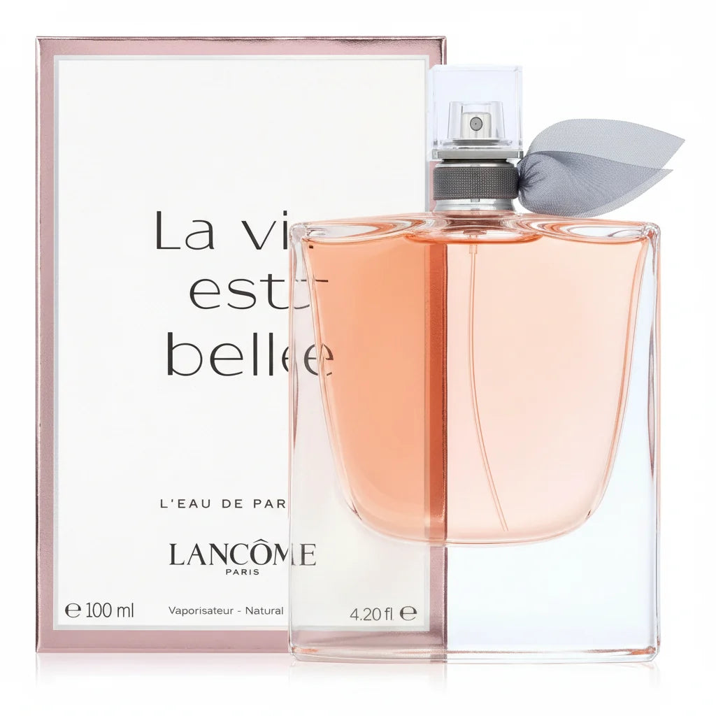 Lancéo perfume bottle with packaging on a white background