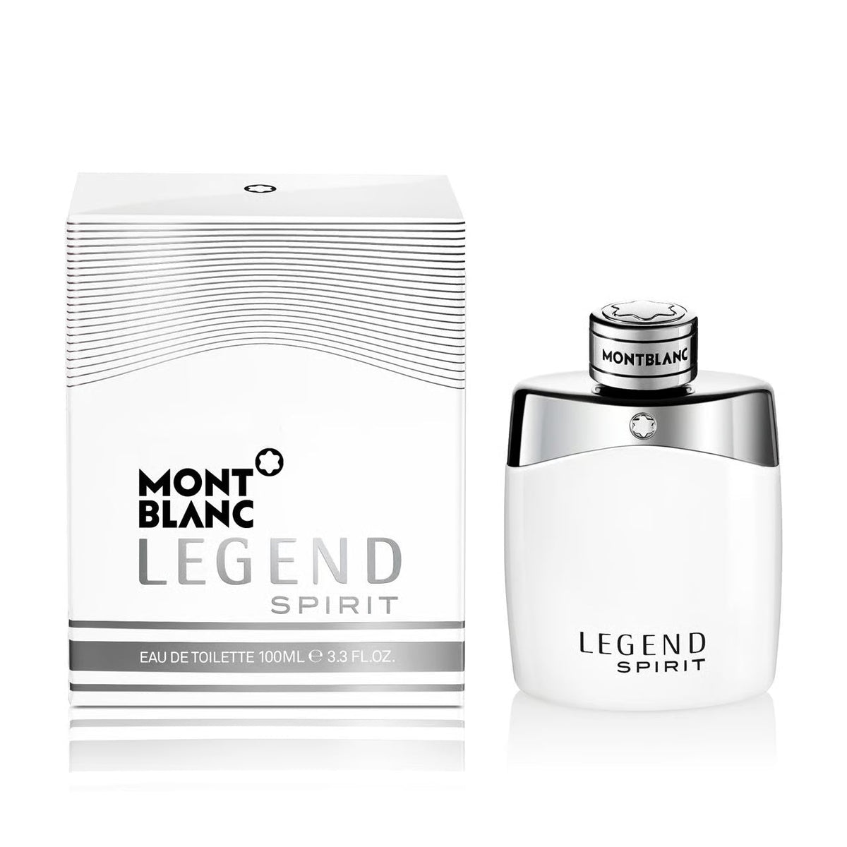 Montblanc Legend Spirit perfume bottle and packaging on a white background