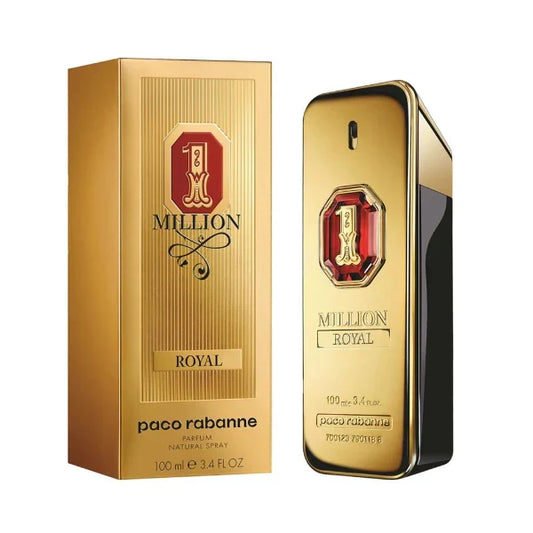 Paco Rabanne Million Royal perfume bottle and packaging on a white background
