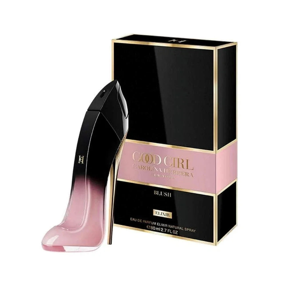 Carolina Herrera Good Girl Blush perfume bottle and packaging on a white background